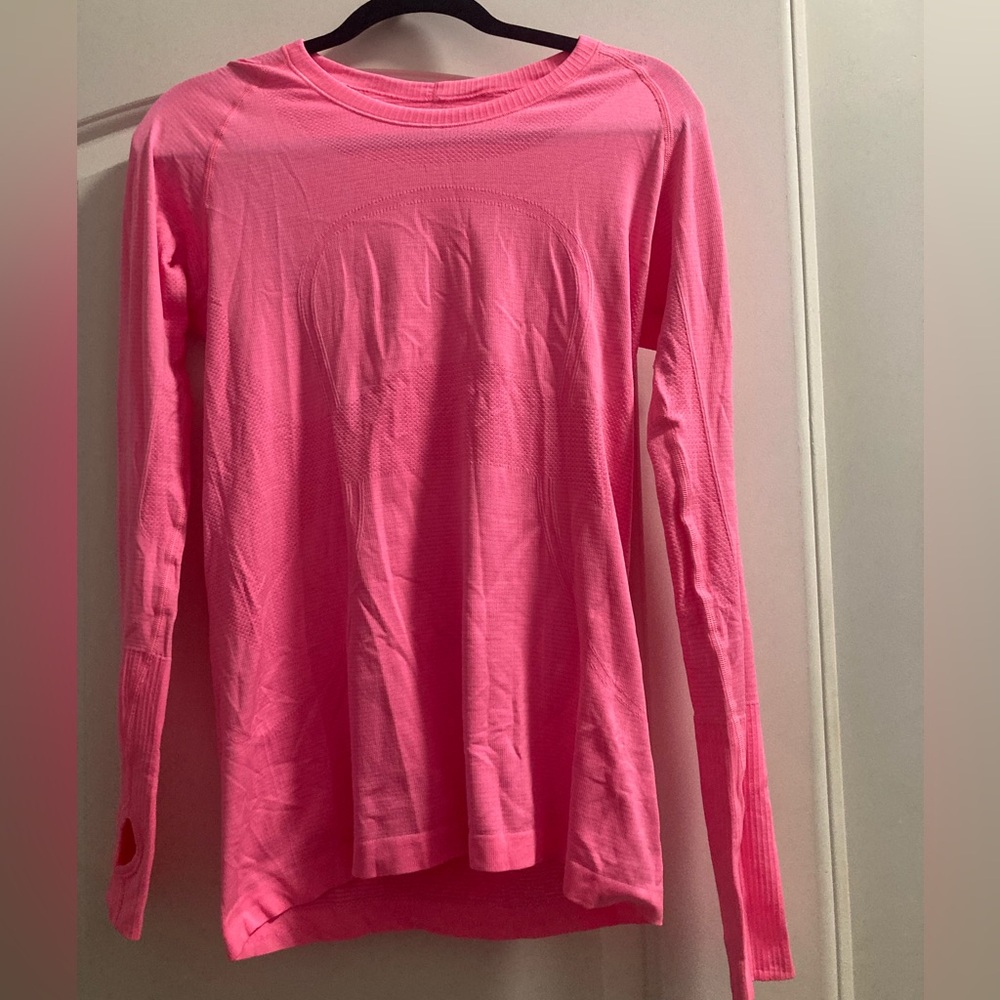 Lululemon Swiftly Tech Womens Long Sleeve Lightweight Pink Athletic Tee